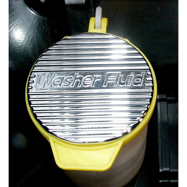 Chrome Grooved Windshield Fluid Bottle Cover Dodge-Chrysler-Jeep Chrome Grooved Windshield Fluid Bottle Cover Dodge-Chrysler-Jeep